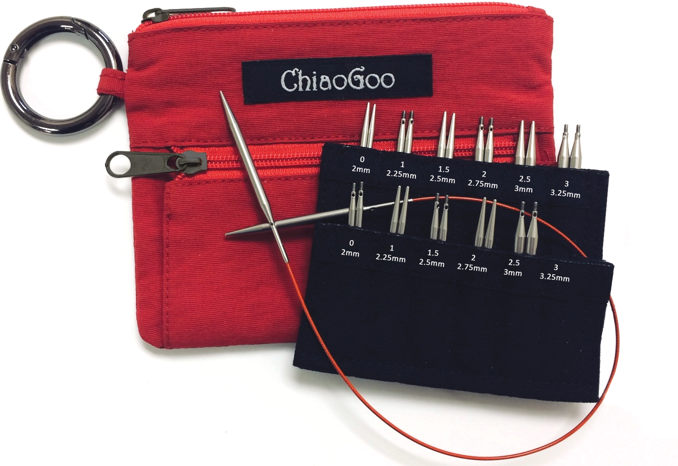 картинка Набір з'ємних спиць ChiaoGoo RED Shorties [Mini] 5 та 8 cм арт. 7230-M