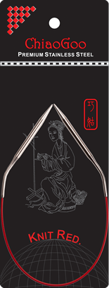картинка Сталеві Knit Red 30см кругові  спиці ChiaoGoo